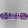 Natural Purple Amethyst 10.10 Ct. 3 Pcs Cushion Shape Gemstone From Brazil Natural Purple Amethyst 10.10 Ct. 3 Pcs Cushion Shape Gemstone From Brazil