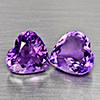 Natural Purple Amethyst 8.36 Ct. 2 Pcs Heart Shape 11.2 x 10.5 Mm Gemstone From Brazil Natural Purple Amethyst 8.36 Ct. 2 Pcs Heart Shape 11.2 x 10.5 Mm Gemstone From Brazil