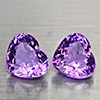 Natural Purple Amethyst 9.34 Ct. 2 Pcs Heart Shape 15 x 10.5 Mm Gemstone From Brazil Natural Purple Amethyst 9.34 Ct. 2 Pcs Heart Shape 15 x 10.5 Mm Gemstone From Brazil