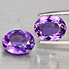 Natural Purple Amethyst 6.14 Ct. 2 Pcs Oval Shape 11.2 x 9.2 Mm Gemstone From Brazil Natural Purple Amethyst 6.14 Ct. 2 Pcs Oval Shape 11.2 x 9.2 Mm Gemstone From Brazil