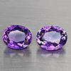 Natural Purple Amethyst 6.01 Ct. 2 Pcs Oval Shape 10.9 x 8.8 Mm Gemstone From Brazil Natural Purple Amethyst 6.01 Ct. 2 Pcs Oval Shape 10.9 x 8.8 Mm Gemstone From Brazil
