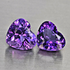 Natural Purple Amethyst 6.35 Ct. 2 Pcs Heart Shape 10 x 8.4 Mm Gemstone From Brazil Natural Purple Amethyst 6.35 Ct. 2 Pcs Heart Shape 10 x 8.4 Mm Gemstone From Brazil