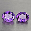Natural Purple Amethyst 7.26 Ct. 2 Pcs Oval Shape 11.6 x 9.5 Mm Gemstone From Brazil Natural Purple Amethyst 7.26 Ct. 2 Pcs Oval Shape 11.6 x 9.5 Mm Gemstone From Brazil