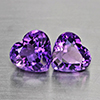 Natural Purple Amethyst 5.54 Ct. 2 Pcs Heart Shape 9.5 x 8.8 Mm Gemstone From Brazil Natural Purple Amethyst 5.54 Ct. 2 Pcs Heart Shape 9.5 x 8.8 Mm Gemstone From Brazil