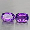 Natural Purple Amethyst 10.05 Ct. 2 Pcs Cushion Shape 13.2 x 9 Mm Gemstone From Brazil Natural Purple Amethyst 10.05 Ct. 2 Pcs Cushion Shape 13.2 x 9 Mm Gemstone From Brazil