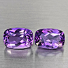 Natural Purple Amethyst 7.42 Ct. 2 Pcs Cushion Shape 11.4 x 7.6 Mm Gemstone From Brazil Natural Purple Amethyst 7.42 Ct. 2 Pcs Cushion Shape 11.4 x 7.6 Mm Gemstone From Brazil