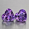 Natural Purple Amethyst 5.36 Ct. 2 Pcs Heart Shape 9.3 x 8.4 Mm Gemstone From Brazil Natural Purple Amethyst 5.36 Ct. 2 Pcs Heart Shape 9.3 x 8.4 Mm Gemstone From Brazil