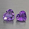 Natural Purple Amethyst 5.01 Ct. 2 Pcs Heart Shape 9 x 8.2 Mm Gemstone From Brazil Natural Purple Amethyst 5.01 Ct. 2 Pcs Heart Shape 9 x 8.2 Mm Gemstone From Brazil