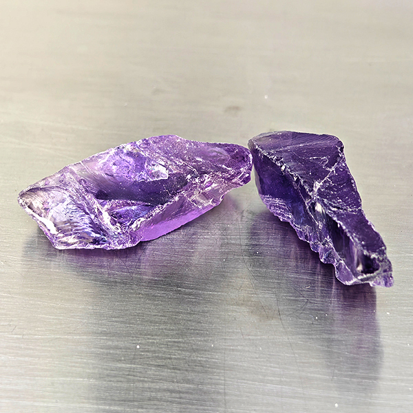 Natural Purple Amethyst Gemstones 67.20 Ct. 2 Pcs. Rough Shape and Mixed Size Natural Purple Amethyst Gemstones 67.20 Ct. 2 Pcs. Rough Shape and Mixed Size