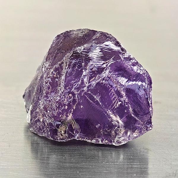 Natural Purple Amethyst Gemstones 53.09 Ct. Rough Shape 27 x 20 Mm. Natural Purple Amethyst Gemstones 53.09 Ct. Rough Shape 27 x 20 Mm.