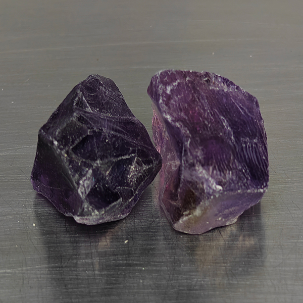 Natural Purple Amethyst Gemstones 45.93 Ct. 2 Pcs. Rough Shape and Mixed Size Natural Purple Amethyst Gemstones 45.93 Ct. 2 Pcs. Rough Shape and Mixed Size