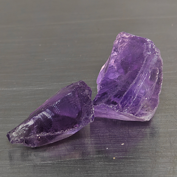 Natural Purple Amethyst Gemstones 23.16 Ct. 2 Pcs. Rough Shape and Mixed Size Natural Purple Amethyst Gemstones 23.16 Ct. 2 Pcs. Rough Shape and Mixed Size