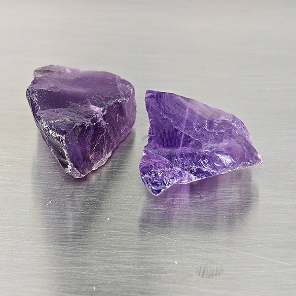 Natural Purple Amethyst Gemstones 56.20 Ct. 2 Pcs. Rough Shape 24 x 22 Mm. Natural Purple Amethyst Gemstones 56.20 Ct. 2 Pcs. Rough Shape 24 x 22 Mm.
