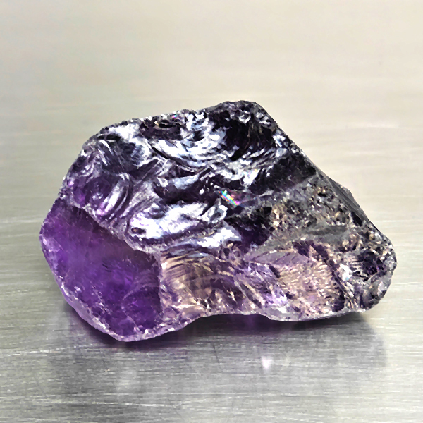 Natural Purple Amethyst Gemstones 95.16 Ct. Rough Shape 40 x 23 Mm. Natural Purple Amethyst Gemstones 95.16 Ct. Rough Shape 40 x 23 Mm.