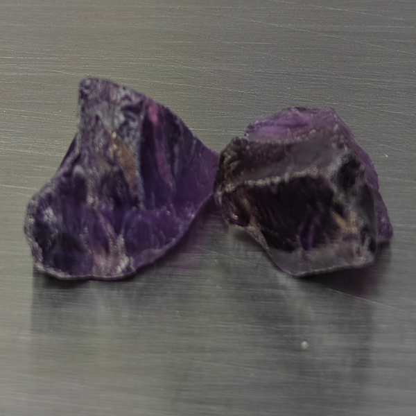 Natural Purple Amethyst Gemstones 36.58 Ct. 2 Pcs. Rough Shape 21 x 16.3 Mm. Natural Purple Amethyst Gemstones 36.58 Ct. 2 Pcs. Rough Shape 21 x 16.3 Mm.