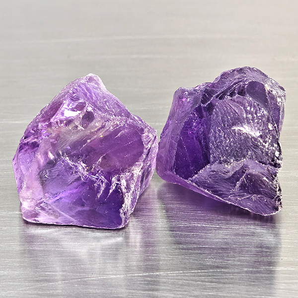 Natural Purple Amethyst Gemstones 85.63 Ct. 2 Pcs. Rough Shape and Mixed Size Natural Purple Amethyst Gemstones 85.63 Ct. 2 Pcs. Rough Shape and Mixed Size