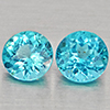 Natural Paraiba Color Apatite 1.08 Ct. 2 Pcs Round Shape 5 Mm Gemstones Natural Paraiba Color Apatite 1.08 Ct. 2 Pcs Round Shape 5 Mm Gemstones