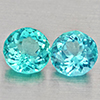 Natural Paraiba Color Apatite 1.06 Ct. 2 Pcs Round Shape Gemstones From Tanzania Natural Paraiba Color Apatite 1.06 Ct. 2 Pcs Round Shape Gemstones From Tanzania