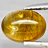 Natural Yellowish Green Cats Eye Apatite 2.86 Ct. Oval Cabochon Shape 8.6 x 6.2 Mm Gemstone Natural Yellowish Green Cats Eye Apatite 2.86 Ct. Oval Cabochon Shape 8.6 x 6.2 Mm Gemstone