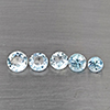 Natural Baby Blue Aquamarine 1.54 Ct. 5 Pcs Round Shape Gemstone From Brazil Natural Baby Blue Aquamarine 1.54 Ct. 5 Pcs Round Shape Gemstone From Brazil