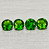 Natural Green Chrome Diopside 1.77 Ct. 4 Pcs Round Shape Gemstones From Russia