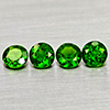 Natural Green Chrome Diopside 1.98 Ct. 4 Pcs Round Shape Gemstones From Russia