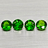 Natural Green Chrome Diopside 1.98 Ct. 4 Pcs Round Shape Gemstones From Russia