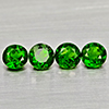 Natural Green Chrome Diopside 2.47 Ct. 4 Pcs Round Shape Gemstones From Russia