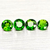 Natural Green Chrome Diopside 1.86 Ct. 4 Pcs Round Shape Gemstones From Russia