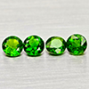 Natural Green Chrome Diopside 1.97 Ct. 4 Pcs Round Shape Gemstones From Russia