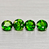 Natural Green Chrome Diopside 1.95 Ct. 4 Pcs Round Shape Gemstones From Russia