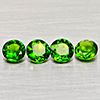 Natural Green Chrome Diopside 1.92 Ct. 4 Pcs Round Shape Gemstones From Russia