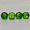 Natural Green Chrome Diopside 1.99 Ct. 4 Pcs Round Shape Gemstones From Russia