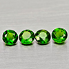 Natural Green Chrome Diopside 2.05 Ct. 4 Pcs Round Shape Gemstones From Russia