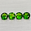 Natural Green Chrome Diopside 1.67 Ct. 4 Pcs Round Shape Gemstones From Russia