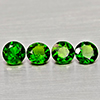 Natural Green Chrome Diopside 1.98 Ct. 4 Pcs Round Shape Gemstones From Russia