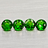 Natural Green Chrome Diopside 2.15 Ct. 4 Pcs Round Shape Gemstones From Russia