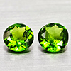 Natural Green Chrome Diopside 0.74 Ct. 2 Pcs Round Shape Gemstones