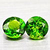 Natural Green Chrome Diopside 1.07 Ct. 2 Pcs Round Shape Gemstones