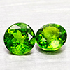 Natural Green Chrome Diopside 1.04 Ct. 2 Pcs Round Shape Gemstones