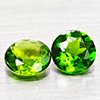 Natural Green Chrome Diopside 0.84 Ct. 2 Pcs Round Shape Gemstones