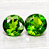 Natural Green Chrome Diopside 0.96 Ct. 2 Pcs Round Shape Gemstones