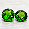 Natural Green Chrome Diopside 0.91 Ct. 2 Pcs Round Shape Gemstones