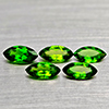 Natural Green Chrome Diopside 1.35 Ct. 5 Pcs Marquise Shape Gemstones