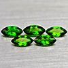 Natural Green Chrome Diopside 1.36 Ct. 5 Pcs Marquise Shape Gemstones