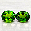 Natural Green Chrome Diopside 1.45 Ct. 2 Pcs Oval Shape 6.1 x 5 Mm Gemstones