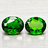 Natural Green Chrome Diopside 1.46 Ct. 2 Pcs Oval Shape 6.1 x 5 Mm Gemstones