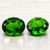 Natural Green Chrome Diopside 1.50 Ct. 2 Pcs Oval Shape 6.2 x 5 Mm Gemstones