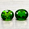 Natural Green Chrome Diopside 1.42 Ct. 2 Pcs Oval Shape 6.1 x 5.1 Mm Gemstones