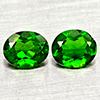 Natural Green Chrome Diopside 1.29 Ct. 2 Pcs Oval Shape 6.1 x 5 Mm Gemstones